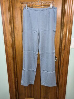 City Girl Light Blue Crop Pants Tencel Flat Front Side Zipper Soft Size 10